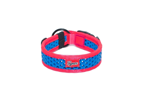 SOFTY Halsband | Länge: 40-46cm | Breite: 3,8cm | Farbe: pink/blau